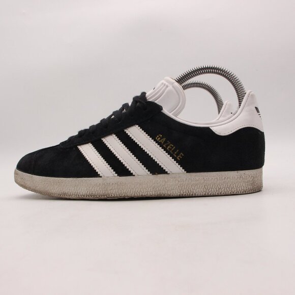 Adidas Originals Gazelle Men's Size 5 Women's 6 Black White Gold Sneakers BB5476 - Picture 4 of 9